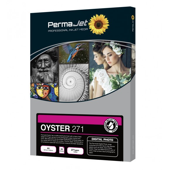 PermaJet Oyster 271gsm A2 Inkjet Paper 25 Sheets PJ50942